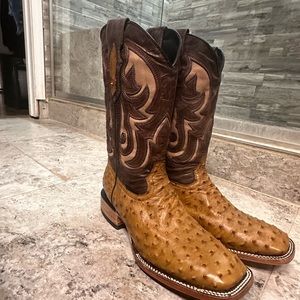 Men’s ostrich boots size 7.5 $400.00